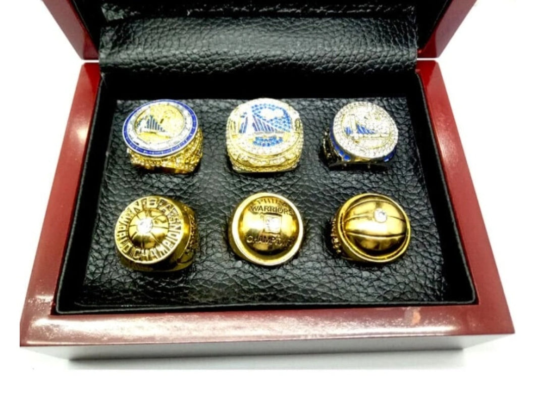 Golden State Warriors Championship Rings set of 6