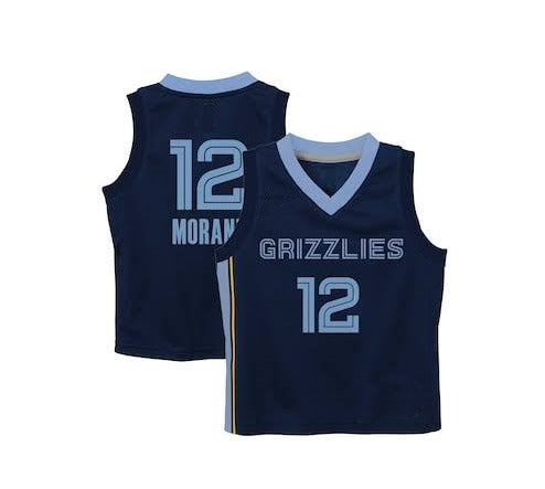 Ja Morant Grizzles Dark Blue #12 Kids Jersey