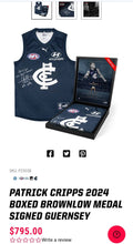 Load image into Gallery viewer, Patrick Cripps limited Signed Carlton Jumper
