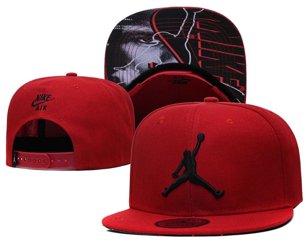 Michael Jordan Red Jump man Snap Back Cap