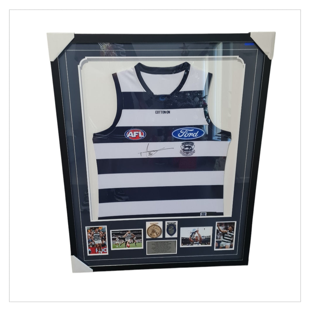 Tom Hawkins Signed and Framed Geelong Cats Jumper