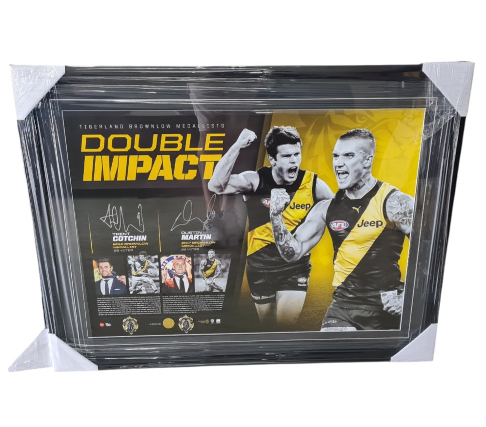 Dustin Martin & Trent Cothcin signed double impact Richmond Tigers Framed Picture