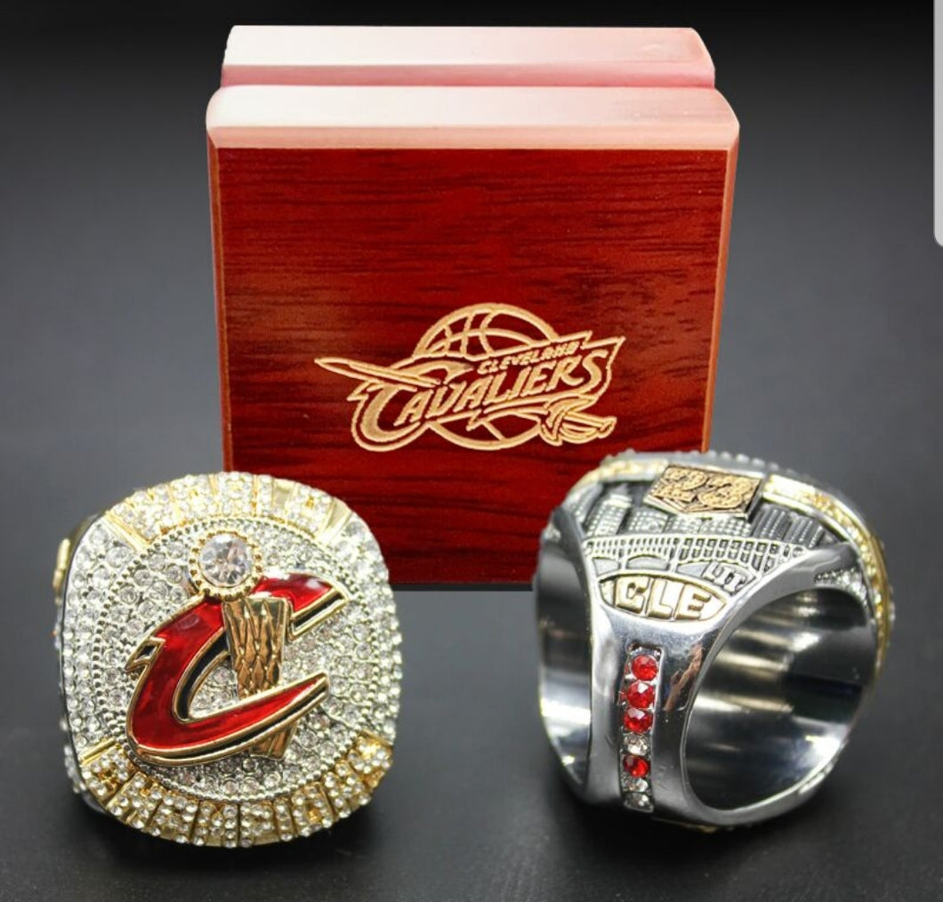 NBA Lebron James Cleveland Cavaliers Single Championship Ring. (Timber Box)