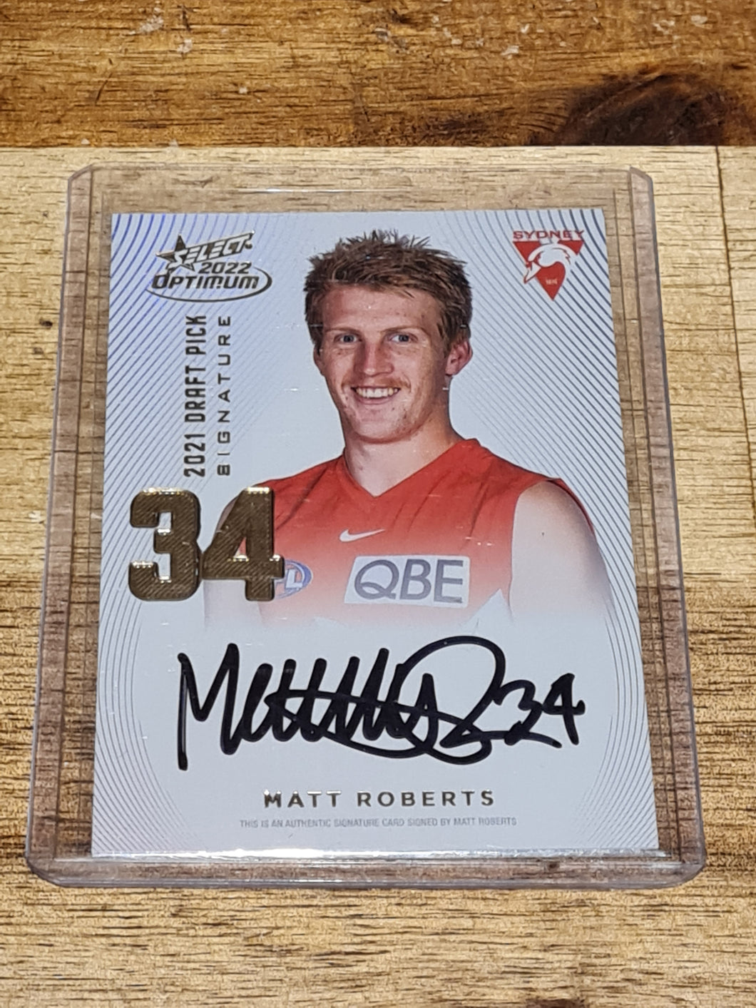 Matt Roberts Gold Auto Optimum 2022 #74/85 AFL