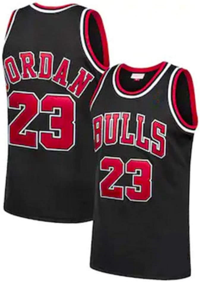 Michael Jordan #23 Black Bulls Jersey