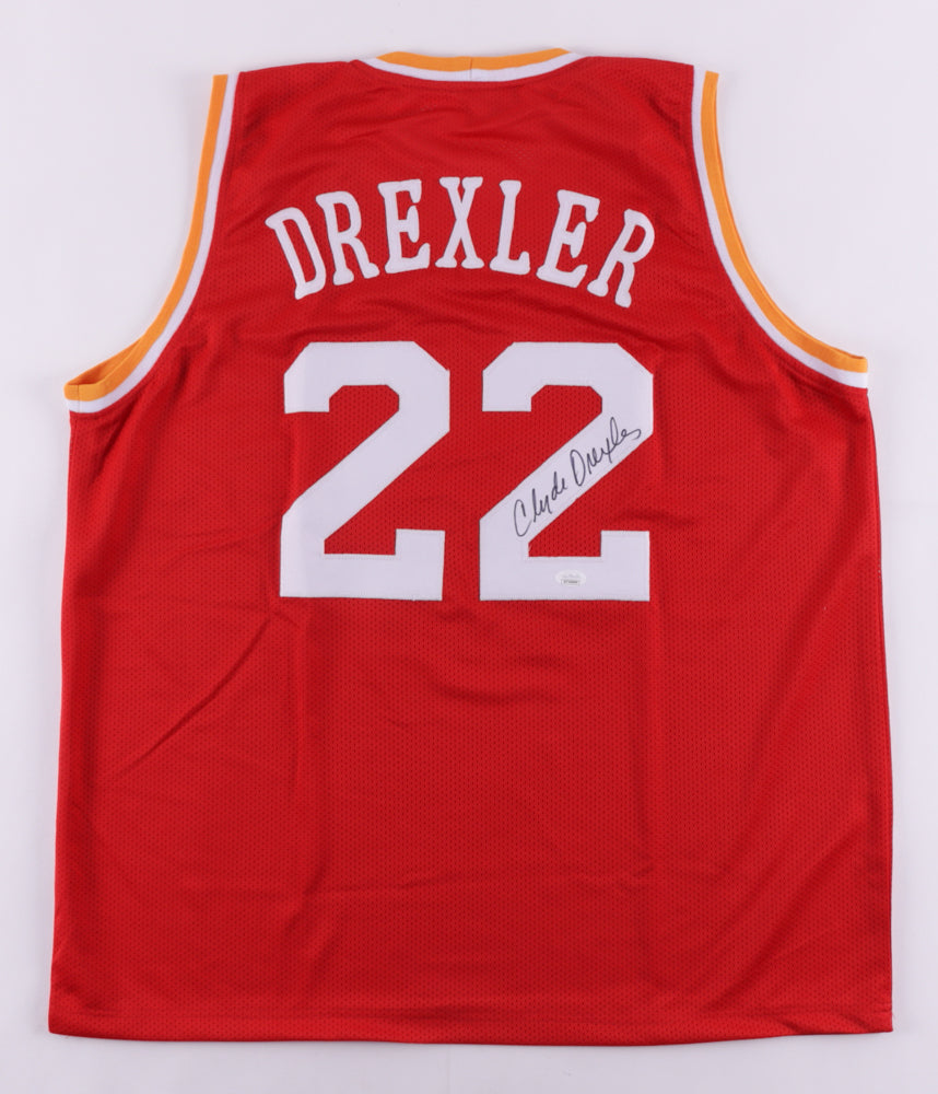 Clyde Drexler Autographed Houston Rockets Jersey with COA