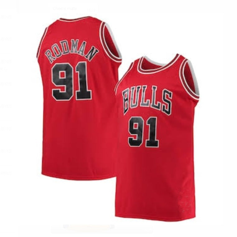Dennis Rodman Jersey Red No.91