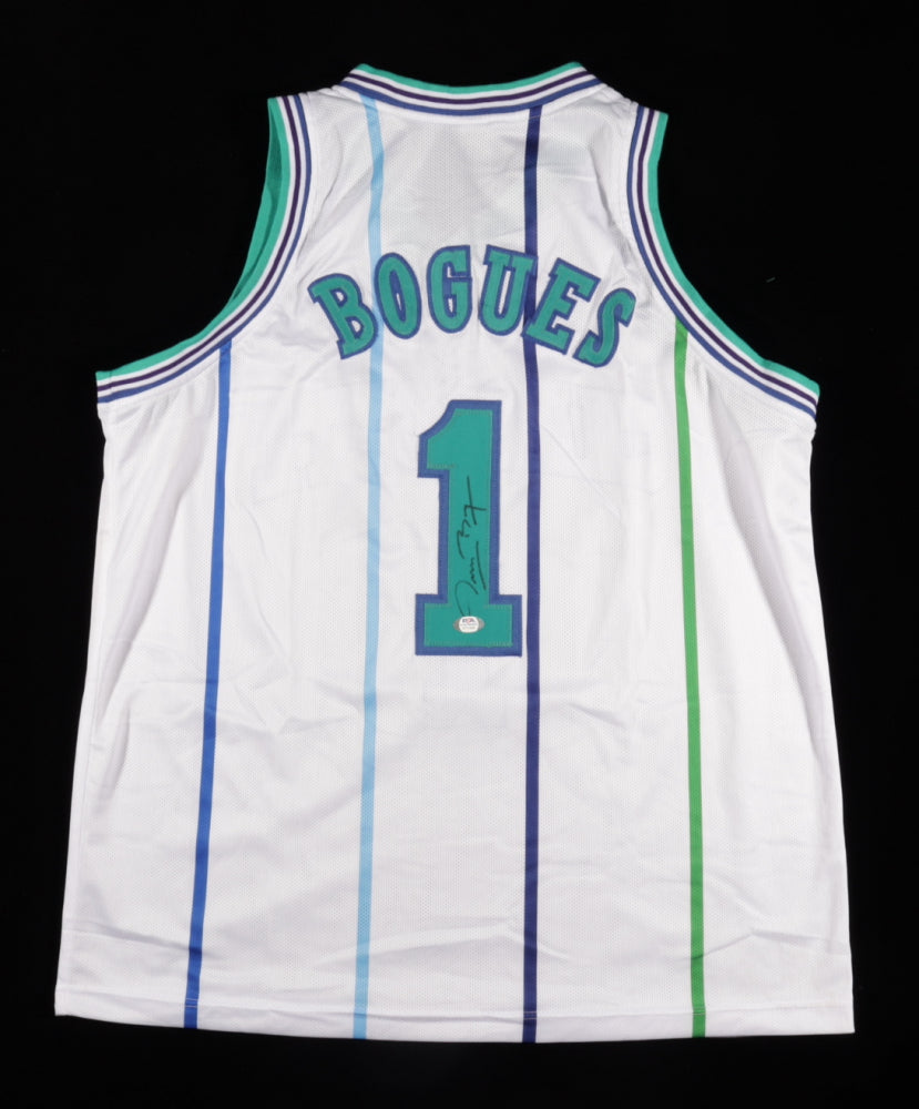 Muggsy Bogues Autographed Charlotte Hornets Jersey. No.1